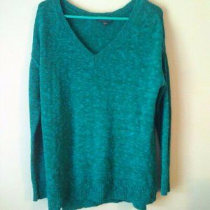 American Eagle Sweater Sz M Green Turquoise Pullover Long sleeve
